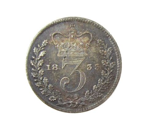 William IV 1833 Threepence - EF