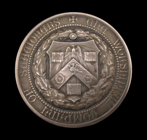 1927 Worshipful Company Of Stationers 57mm Silver Medal - By Wyon