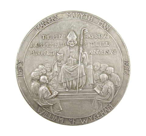 1893 Winchester College 500th Anniversary 76mm Silver Medal