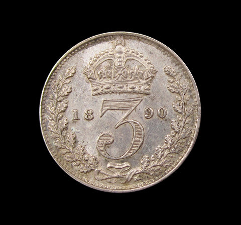 Victoria 1890 Threepence - EF