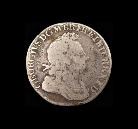 George I 1717 Shilling - Roses & Plumes - Fair