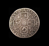 George I 1717 Shilling - Roses & Plumes - Fair