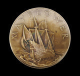 1957 Sailing of The Mayflower II 38mm Silver Medal - By Pinches