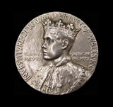 1911 Investiture Of Edward Prince Of Wales 35mm Silver Medal - Cased