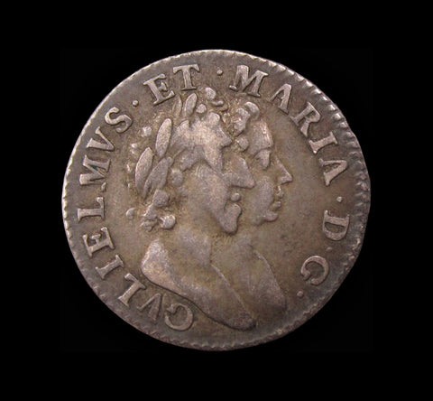 William & Mary 1689 Maundy Threepence - Very Fine