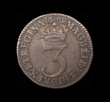 William & Mary 1689 Maundy Threepence - Very Fine