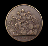 1857 Exhibition Of Art Treasures 41mm Bronze Medal - By Pinches
