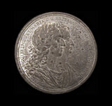 1689 William & Mary Coronation 38mm White Metal Medal - By Smeltzing