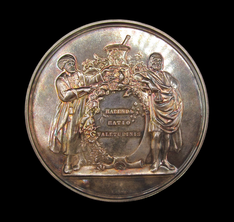 1852 Pharmaceutical Society Of Great Britain 70mm Silver Medal - By Wyon