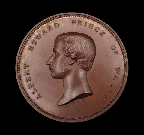 1867 Norwich & Eastern Counties Industrial Exhibition 58mm Medal - By Wyon