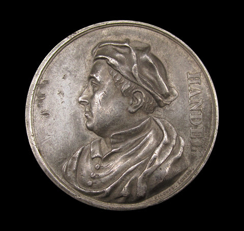 1857 Handel Festival 42mm White Metal Medal - By Pinches