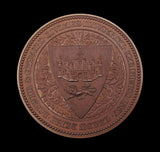 1867 Norwich & Eastern Counties Industrial Exhibition 58mm Medal - By Wyon