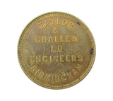 c.1900 Taylor & Challen Minting Machinery 24mm Advertising Token