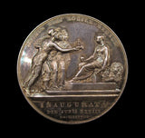 1838 Coronation Of Victoria Official 37mm Silver Medal - By Pistrucci