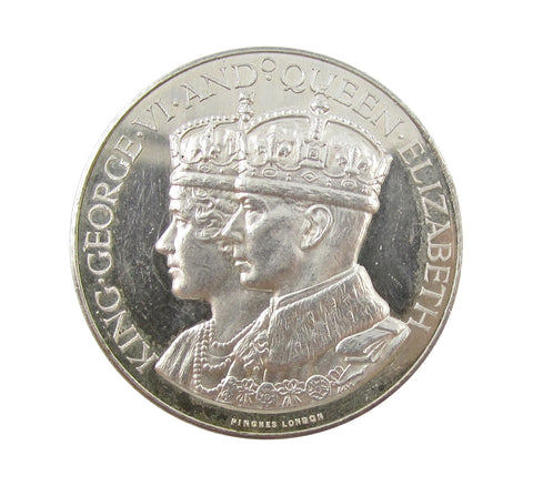 1937 George VI Coronation Westminster Abbey 35mm Silver Medal - By Pinches