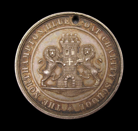 19th Century Northampton Blue Coat School 38mm Silver Medal