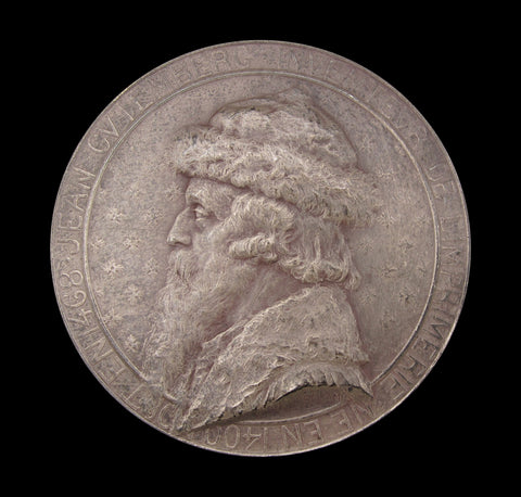 France 1902 Jean Gutenberg 76mm Silver Medal - By Deschamps