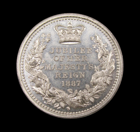 1887 Golden Jubilee Lancaster 37mm White Metal Medal - By Pinches