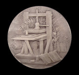 France 1902 Jean Gutenberg 76mm Silver Medal - By Deschamps