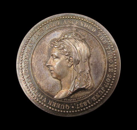 1887 Golden Jubilee Lancaster 37mm Silver Medal - By Pinches