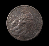 Italy 1915 Vittorio Emanuele III Red Cross 31mm Silver Medal - By Johnson