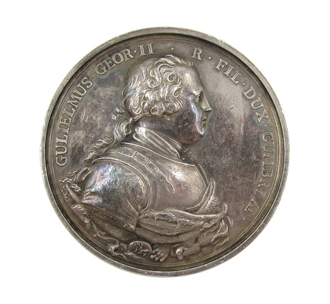 1746 George II Battle Of Culloden 51mm Silver Medal - By Yeo