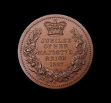 1887 Victoria Golden Jubilee 37mm Bronze Medal - By Pinches