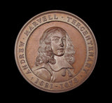 1921 Tercentenary Of The Birth Of Andrew Marvell 46mm Medal