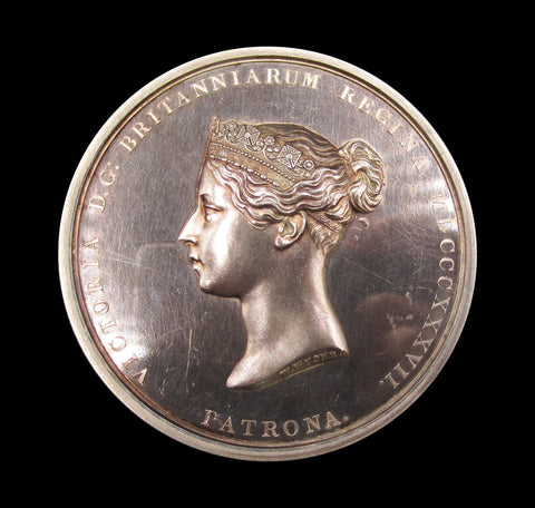1837 Victoria Royal Academy Of Arts 55mm Silver Medal - By Wyon