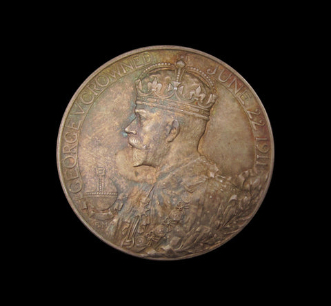 1911 George V Coronation 31mm Silver Medal - With Envelope