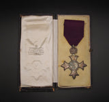 George VI O.B.E Order Of The British Empire Medal - Cased With Award Letter