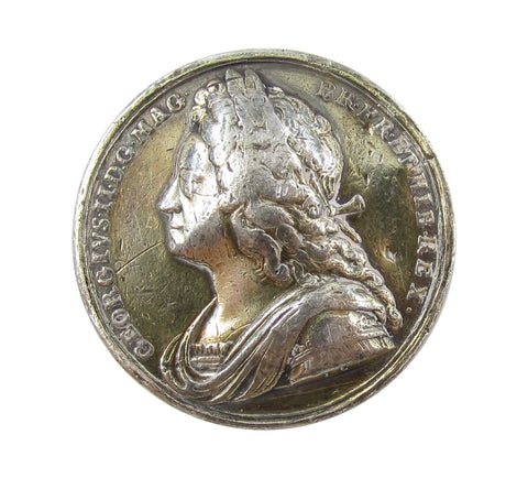 1727 Coronation Of George II 34mm Silver Medal - By Croker