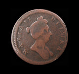 1689 Queen Mary 23mm Copper Medalet - By Roettier