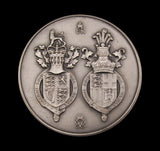 1972 Silver Wedding Anniversary 51mm Silver Medal - By Cornell