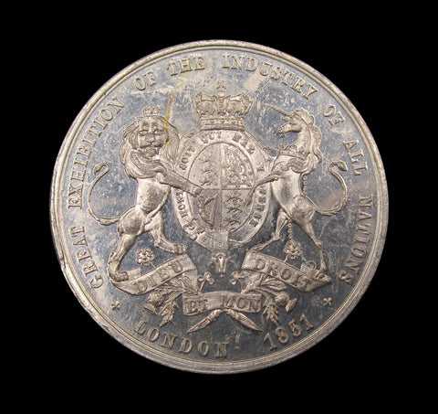 1851 Great Exhibition 38mm White Metal Medal - By Taylor