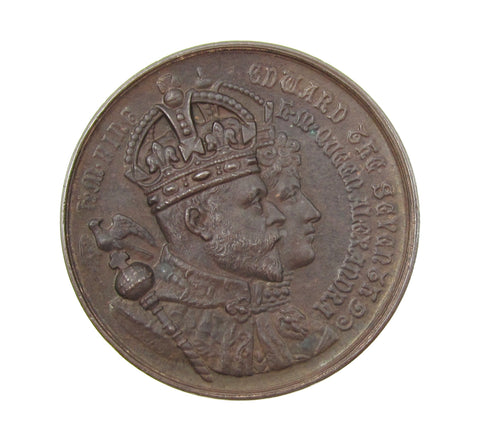 1902 Edward VII Coronation Portsmouth 38mm Medal - By Moore