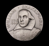 1964 William Shakespeare 400th Anniversary 50mm Silver Medal - By Pinches