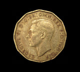 George VI 1946 Brass Threepence - VF
