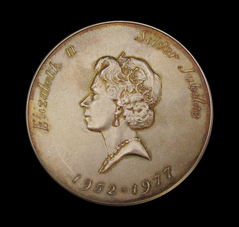 1977 Elizabeth II Silver Jubilee 57mm Silver Medal - By Durbin