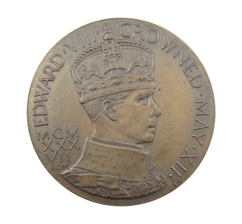1937 Edward VIII Proposed Coronation 57mm Medal - By Gaunt