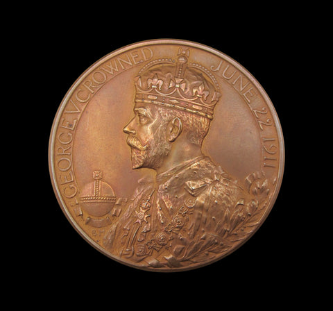 1911 George V Coronation 51mm Bronze Medal - Cased