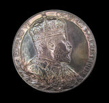 1902 Edward VII Coronation 55mm Silver Medal - Cased