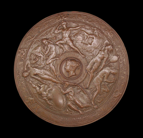 1857 National Art Competition 145mm Copper 'Specimen' Medal - By Vechte