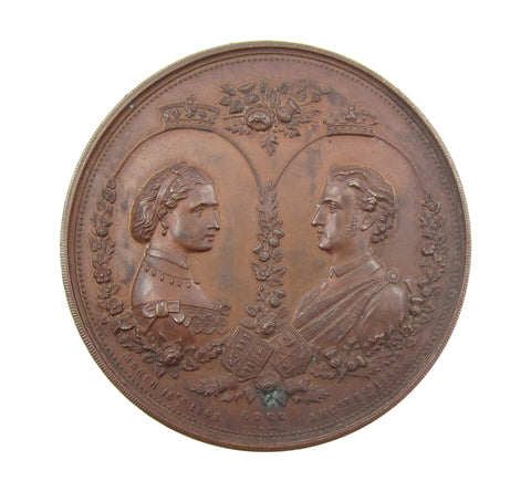 1871 Marriage Of Louise 54mm Bronze Medal - By Ottley