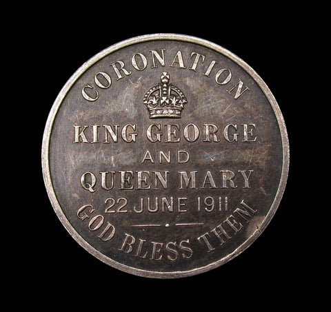 1911 Coronation Henry Clarke Garden Party 27mm Silver Medal