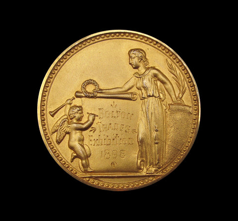 1898 Bolton Trades Exhibition 44mm Gilt Medal - Cased