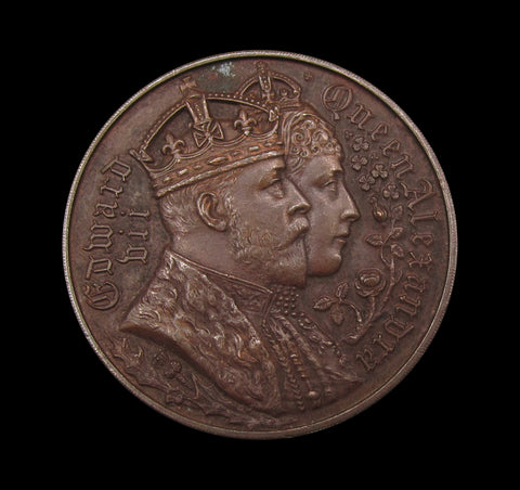 1902 Edward VII Coronation Ashton-Under-Lyne 32mm Medal - By Lane
