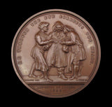 1848 William Hogarth Art Union Of London 55mm Medal - By Wyon