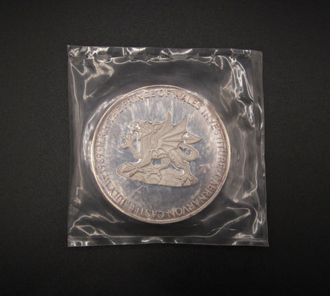1969 Investiture Of Charles Prince Of Wales 51mm Silver Medal - Cased