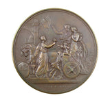 1893 Duke & Duchess Of York Visit To London 76mm Medal - By Adams